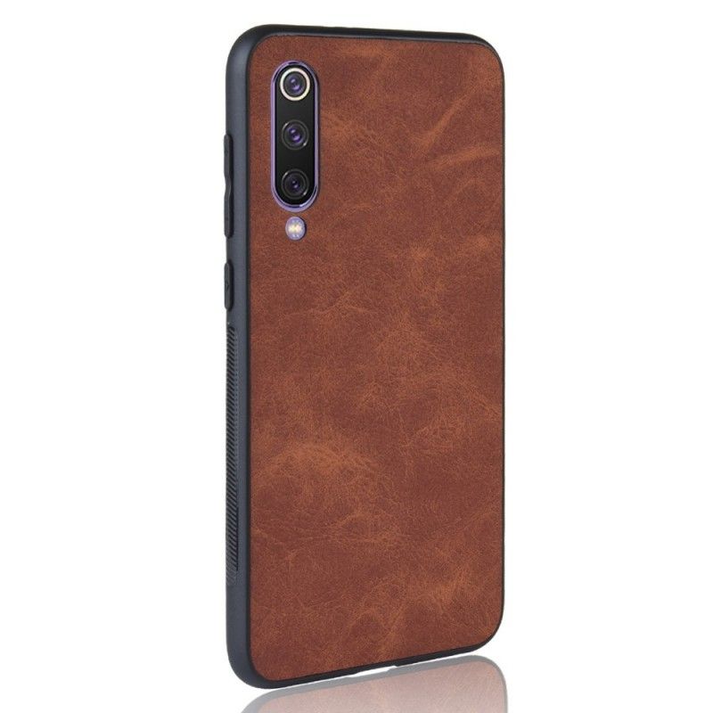 Deksel for Xiaomi Mi 9 Svart Vintage Look Skinneffekt