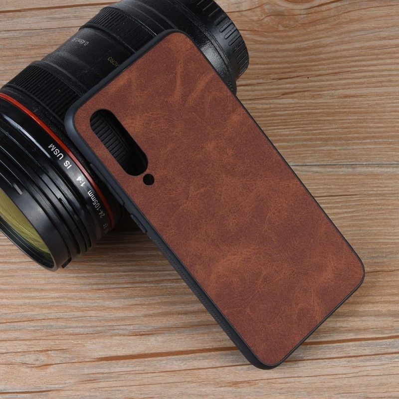 Deksel for Xiaomi Mi 9 Svart Vintage Look Skinneffekt