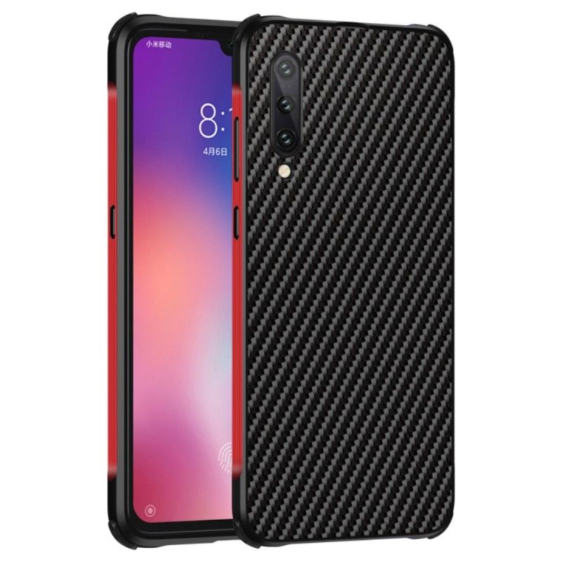 Deksel Xiaomi Mi 9 Mørkeblå Mobildeksel Karbonfiber Og Metall