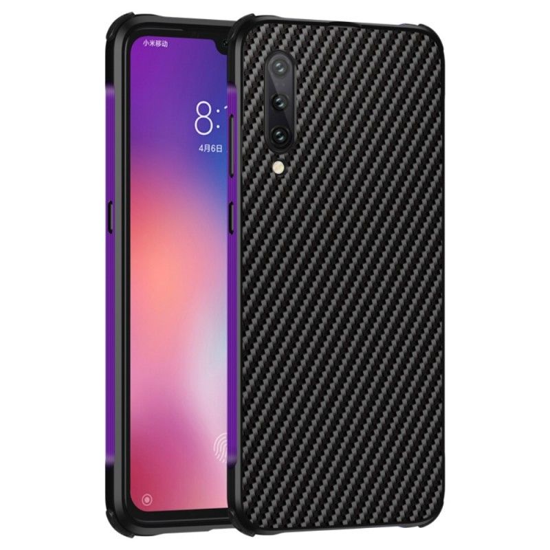 Deksel Xiaomi Mi 9 Mørkeblå Mobildeksel Karbonfiber Og Metall