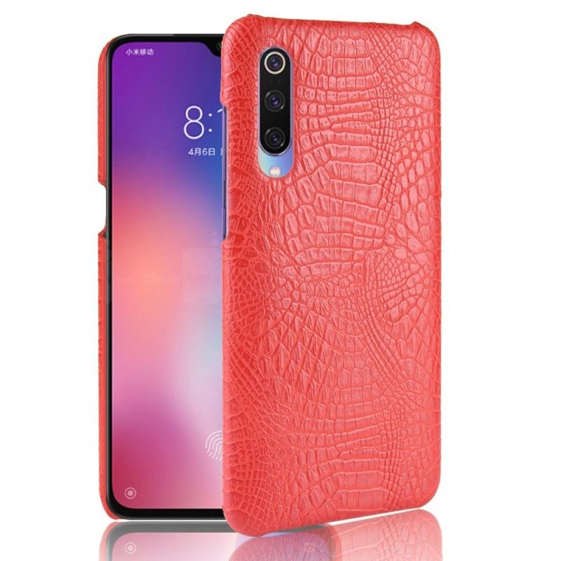 Deksel Xiaomi Mi 9 Rød Krokodillehudeffekt