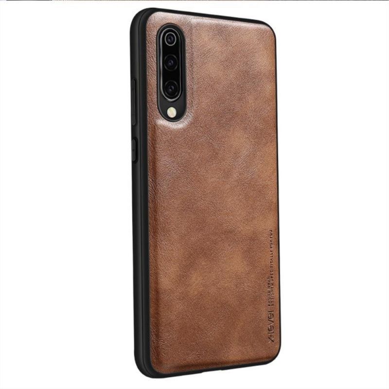 Deksel Xiaomi Mi 9 Svart Vintage Skinneffekt Anti-fall