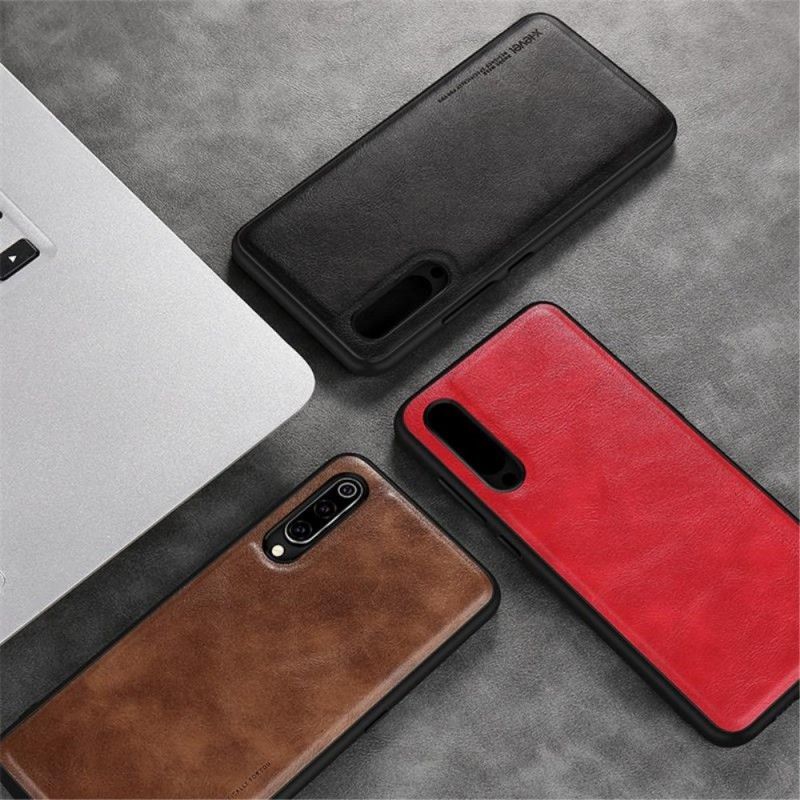 Deksel Xiaomi Mi 9 Svart Vintage Skinneffekt Anti-fall