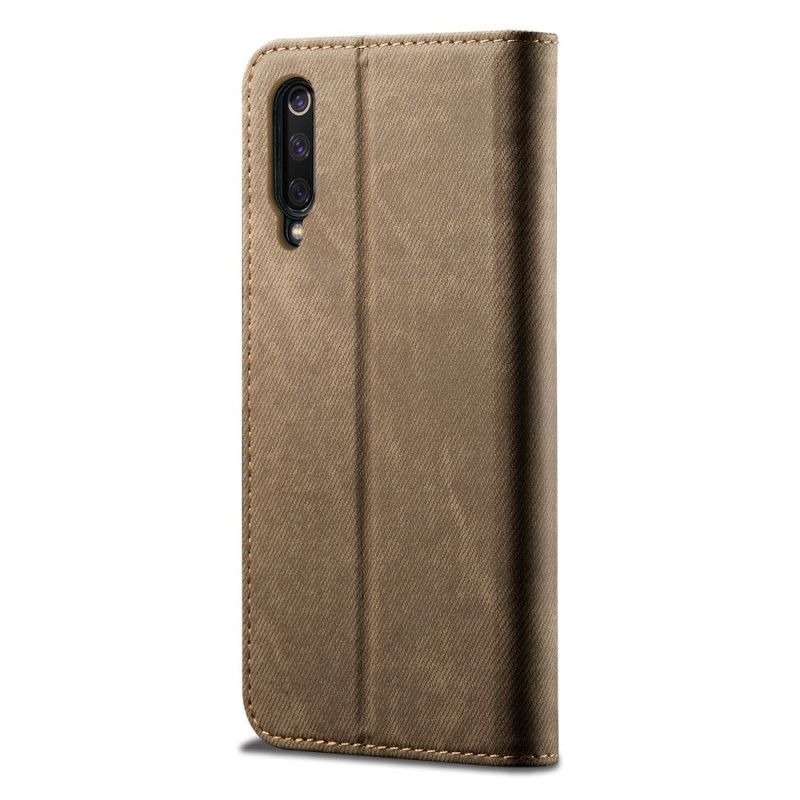 Folio Deksel Xiaomi Mi 9 Brun Jeansstoff