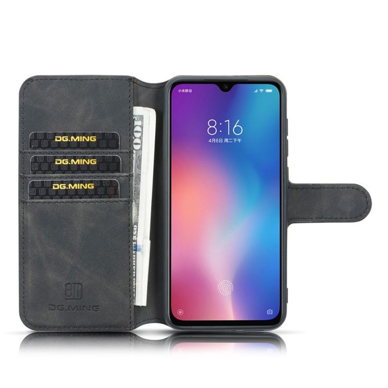 Folio Deksel Xiaomi Mi 9 Svart Retro Dg.Ming Beskyttelse