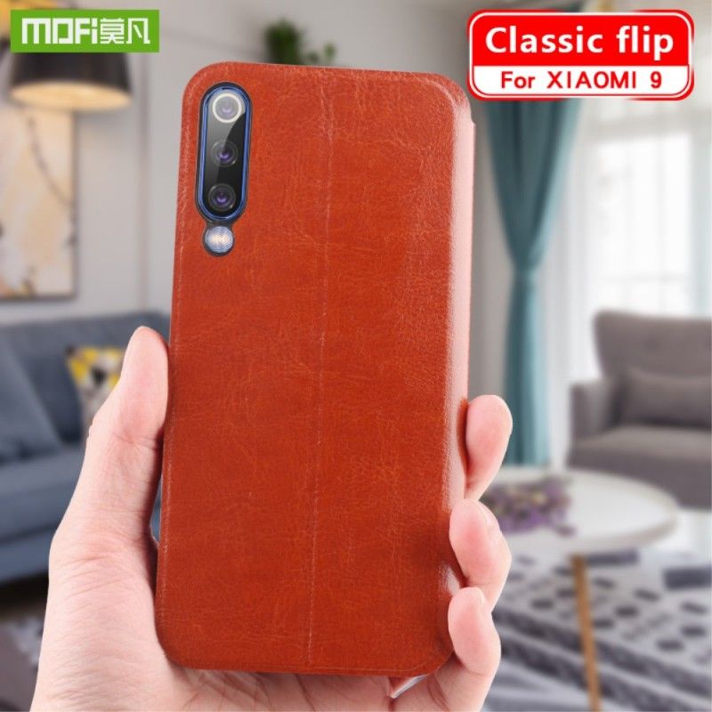 Folio Deksel Xiaomi Mi 9 Svart Vintage Mofi