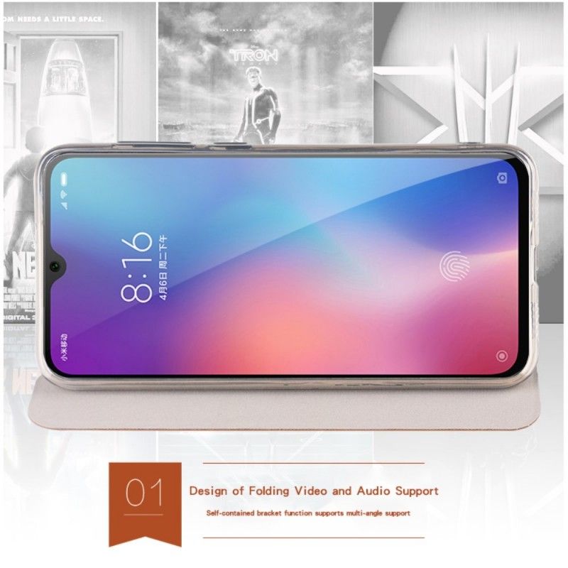 Folio Deksel Xiaomi Mi 9 Svart Vintage Mofi