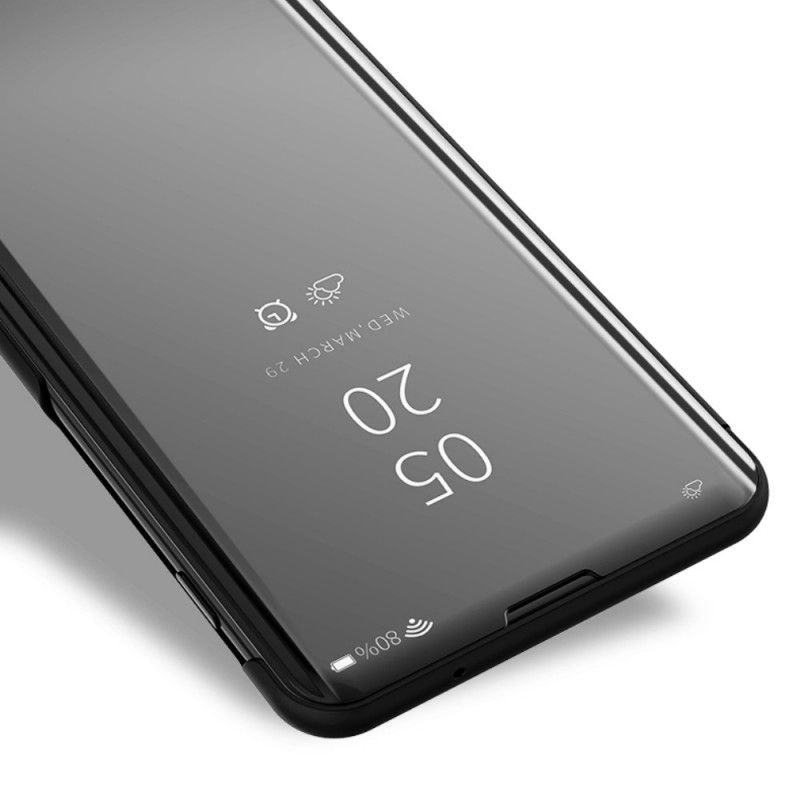 Vis Deksel Xiaomi Mi 9 Svart Speil Og Imitert Lær