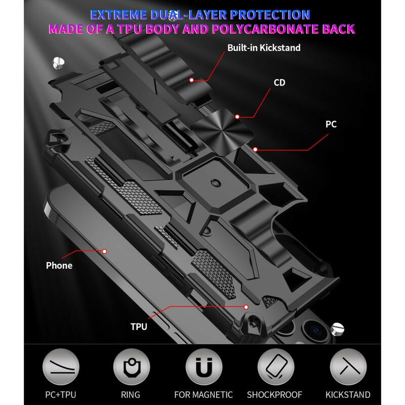 Deksel iPhone 13 Mini Avtakbar Motstandsdyktig Militær