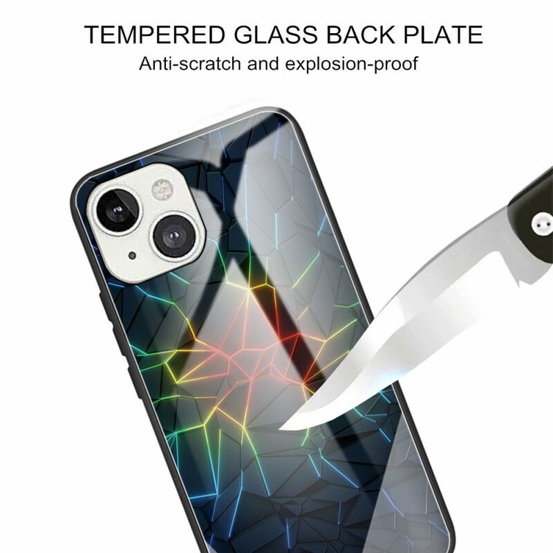 Deksel iPhone 13 Mini Herdet Glass Geometri