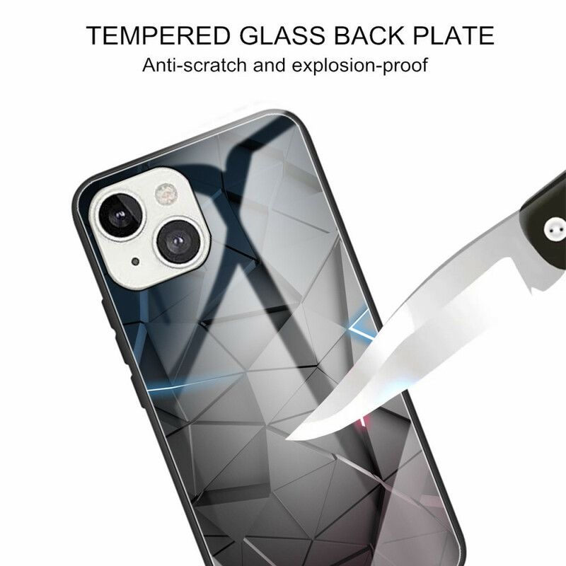 Deksel iPhone 13 Mini Herdet Glass Geometri Beskyttelse Deksel