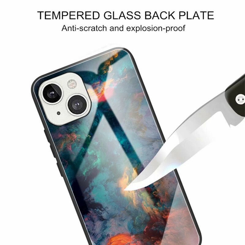 Deksel iPhone 13 Mini Himmelherdet Glass Beskyttelse Deksel