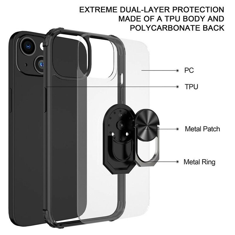 Deksel iPhone 13 Mini Premium Ring Hybrid