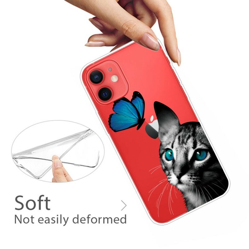 Deksel Til iPhone 13 Mini Cat And Butterfly