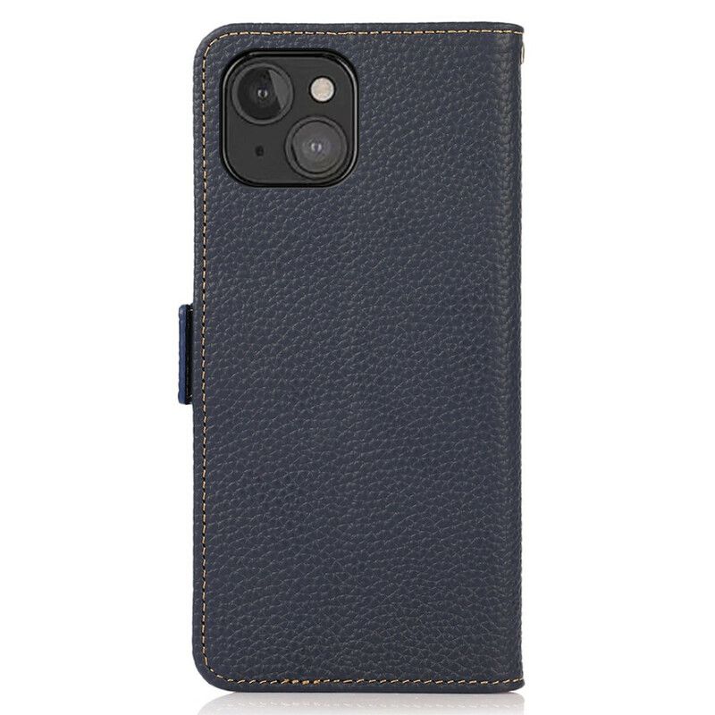 Folio Deksel iPhone 13 Mini Khazneh Lychee Leather