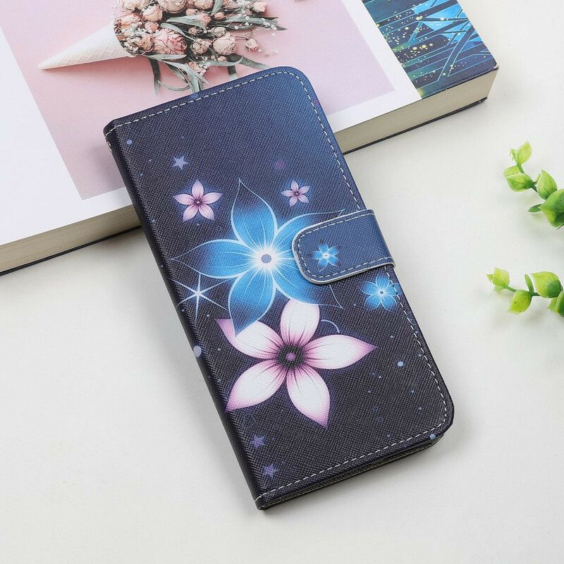 Folio Deksel iPhone 13 Mini Lunar Strappy Flowers Beskyttelse Deksel