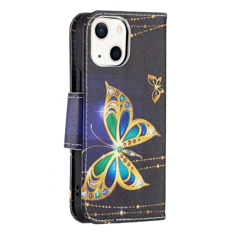 Folio Deksel iPhone 13 Mini Magic Butterfly Beskyttelse Deksel