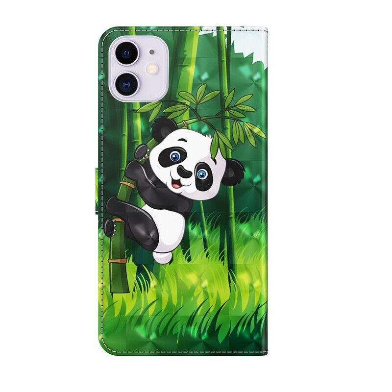 Folio Deksel iPhone 13 Mini Panda Og Bambus Beskyttelse Deksel