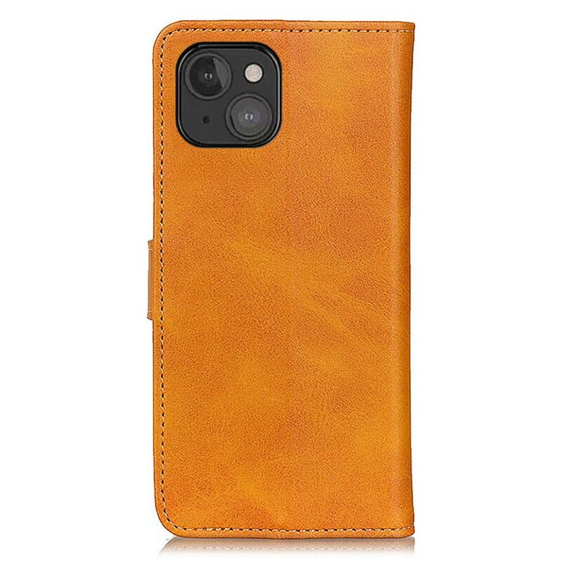 Folio Deksel iPhone 13 Mini Retro Matt Skinneffekt