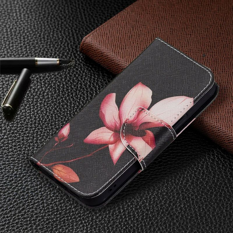 Folio Deksel iPhone 13 Mini Rosa Blomst Beskyttelse Deksel