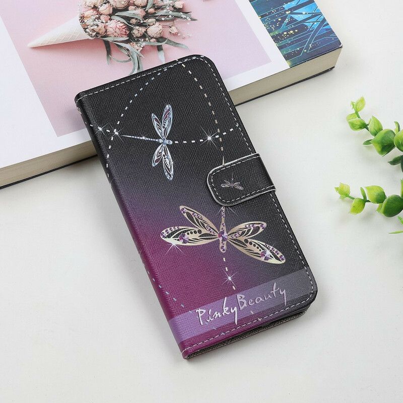 Folio Deksel iPhone 13 Mini Thong Dragonflies Beskyttelse Deksel