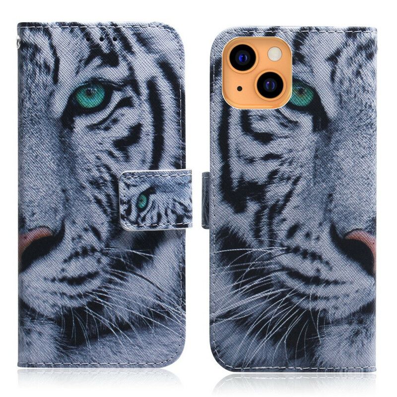 Folio Deksel iPhone 13 Mini Tiger Face Beskyttelse Deksel