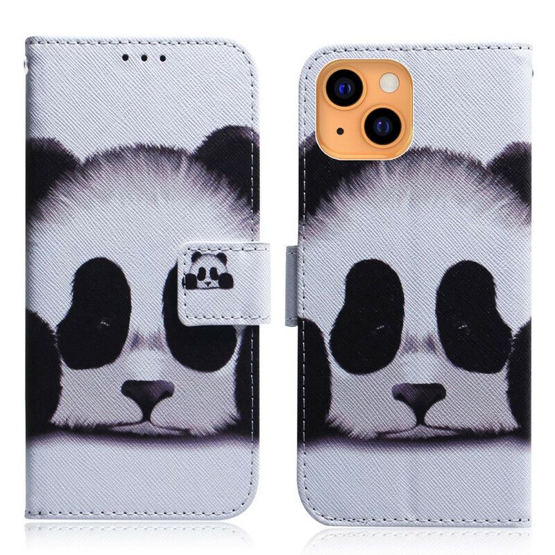 Folio Deksel Til iPhone 13 Mini Panda Face