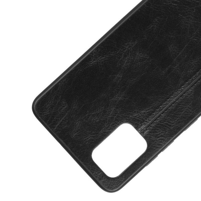 Deksel for Samsung Galaxy S20 Ultra Svart Sydd Skinneffekt