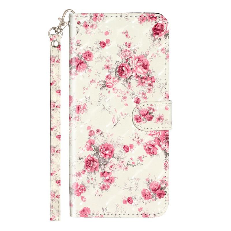 Folio Deksel for Samsung Galaxy S20 Ultra Blomster Lette Flekker Med Stropp