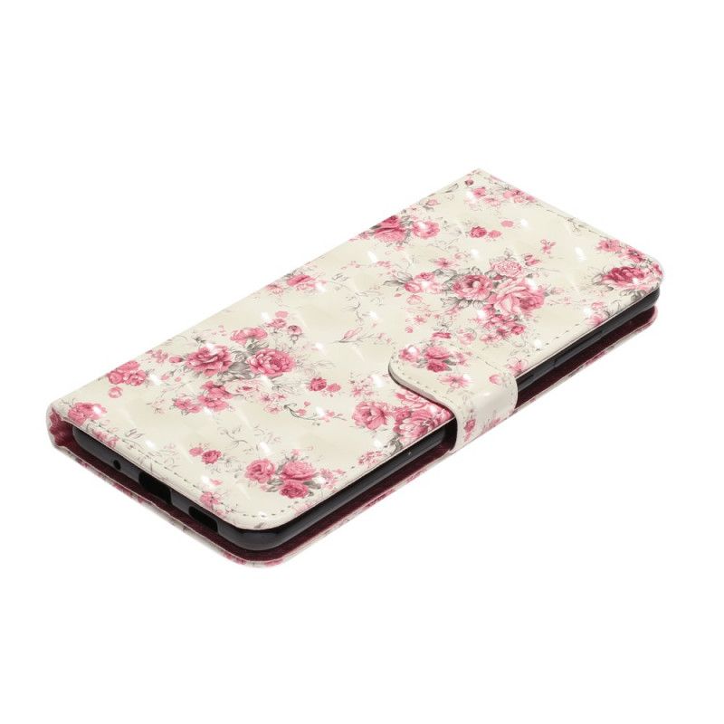 Folio Deksel for Samsung Galaxy S20 Ultra Blomster Lette Flekker Med Stropp