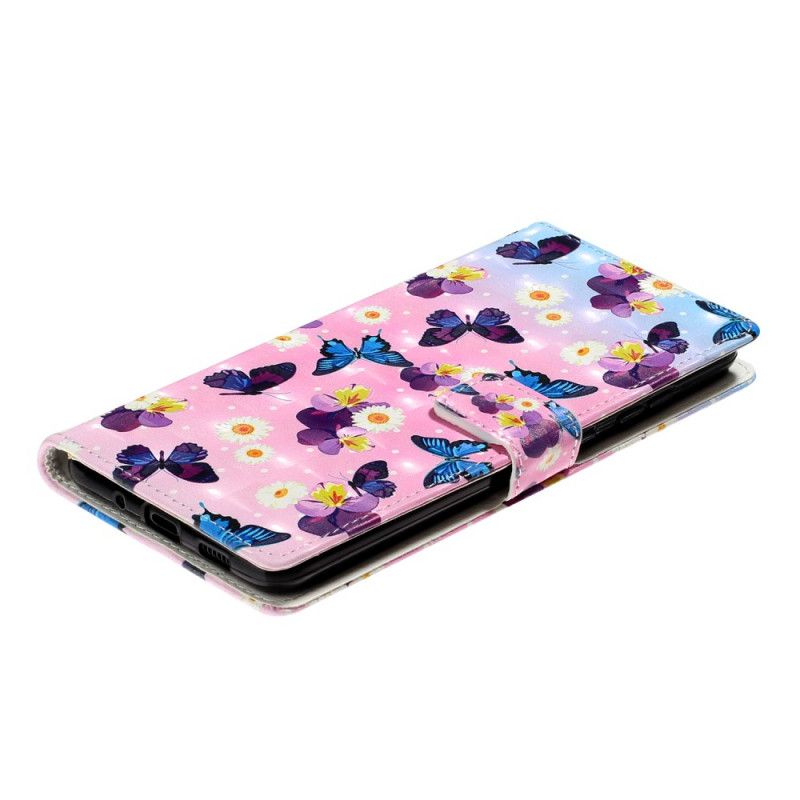 Folio Deksel for Samsung Galaxy S20 Ultra Ultra Lette Flekk Sommerfugler