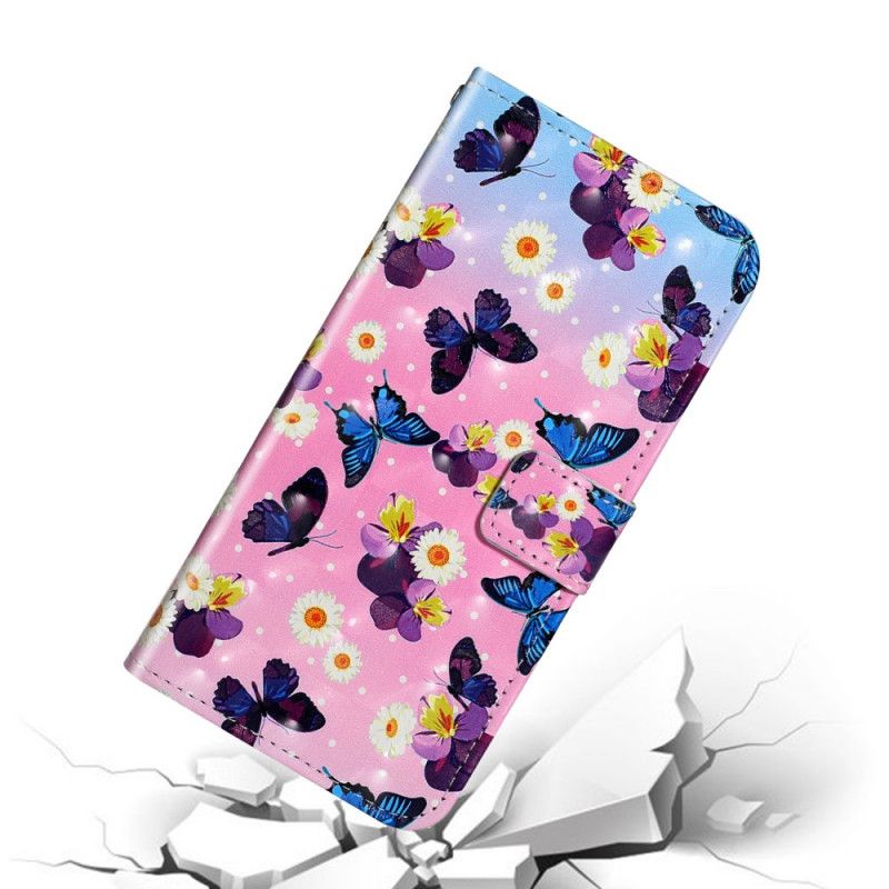 Folio Deksel for Samsung Galaxy S20 Ultra Ultra Lette Flekk Sommerfugler