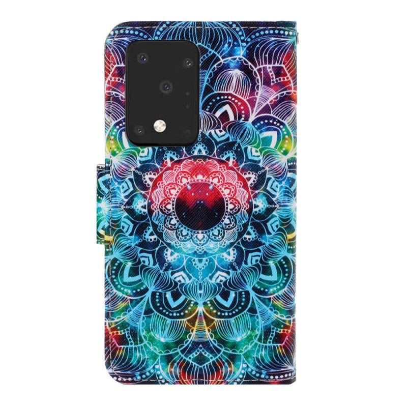 Folio Deksel for Samsung Galaxy S20 Ultra Prangende Mandala Med Tanga