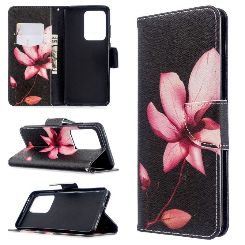 Folio Deksel Samsung Galaxy S20 Ultra Rosa Blomst