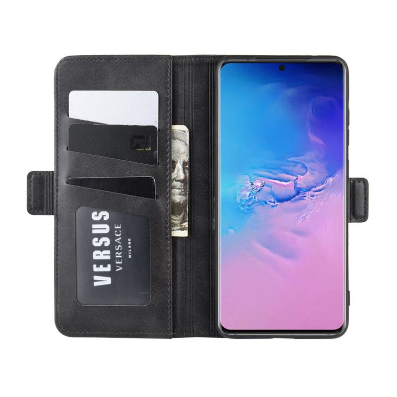 Folio Deksel Samsung Galaxy S20 Ultra Svart Dobbel Klaff Beskyttelse