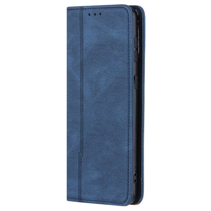 Beskyttelse Deksel Til Samsung Galaxy S22 5G Folio Deksel Style Leather Line