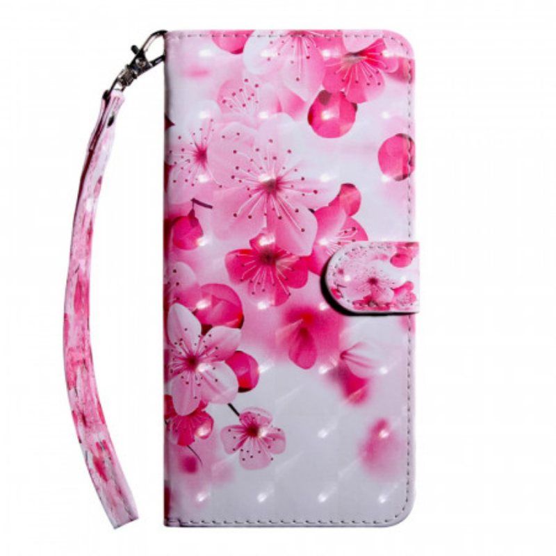 Folio Deksel Til Samsung Galaxy S22 5G Rosa Blomster