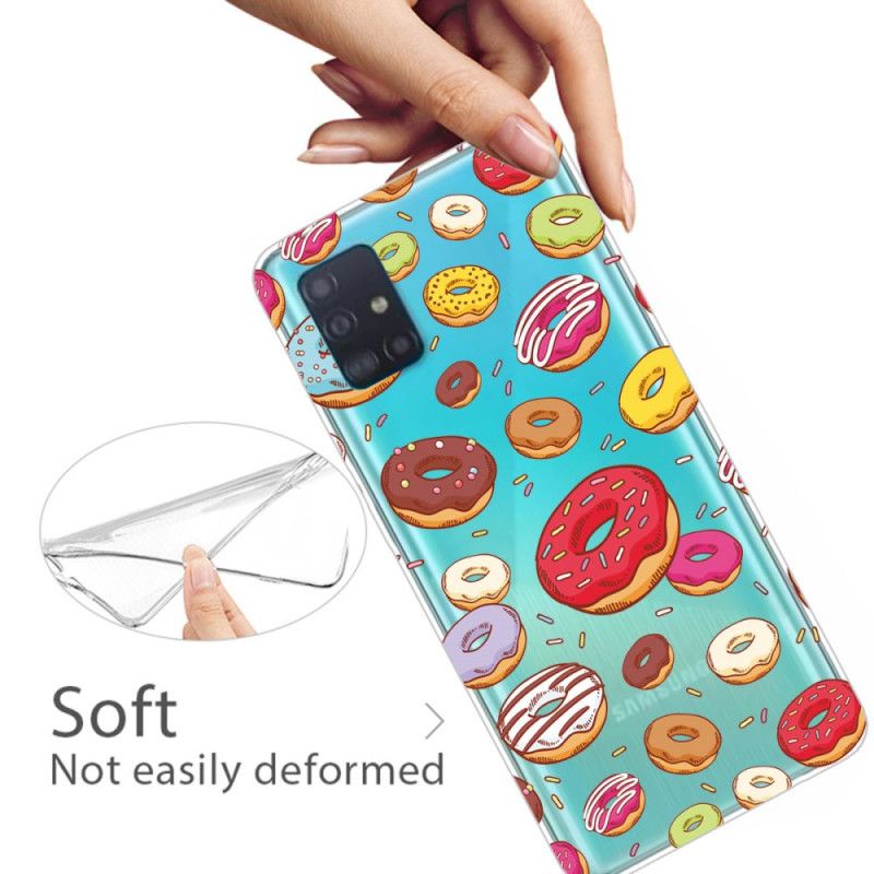 Deksel Samsung Galaxy A71 Kjærlighetsdoughnuts