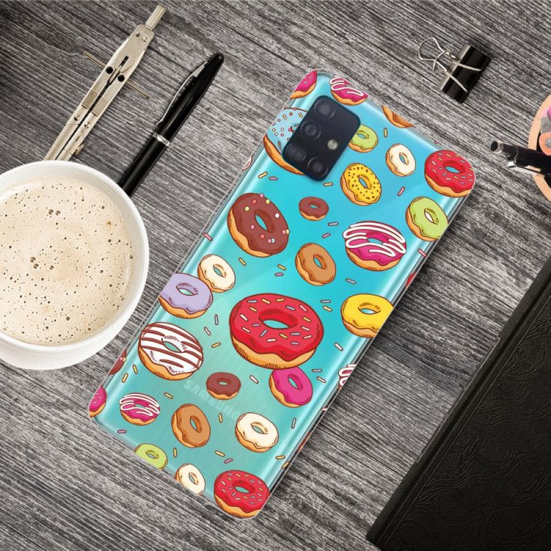 Deksel Samsung Galaxy A71 Kjærlighetsdoughnuts