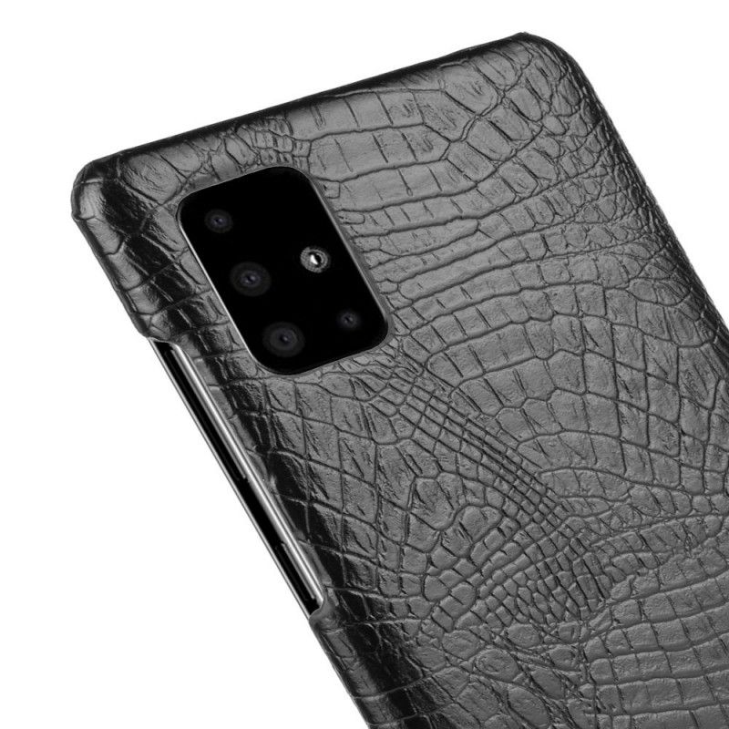 Deksel Samsung Galaxy A71 Svart Krokodillehudeffekt