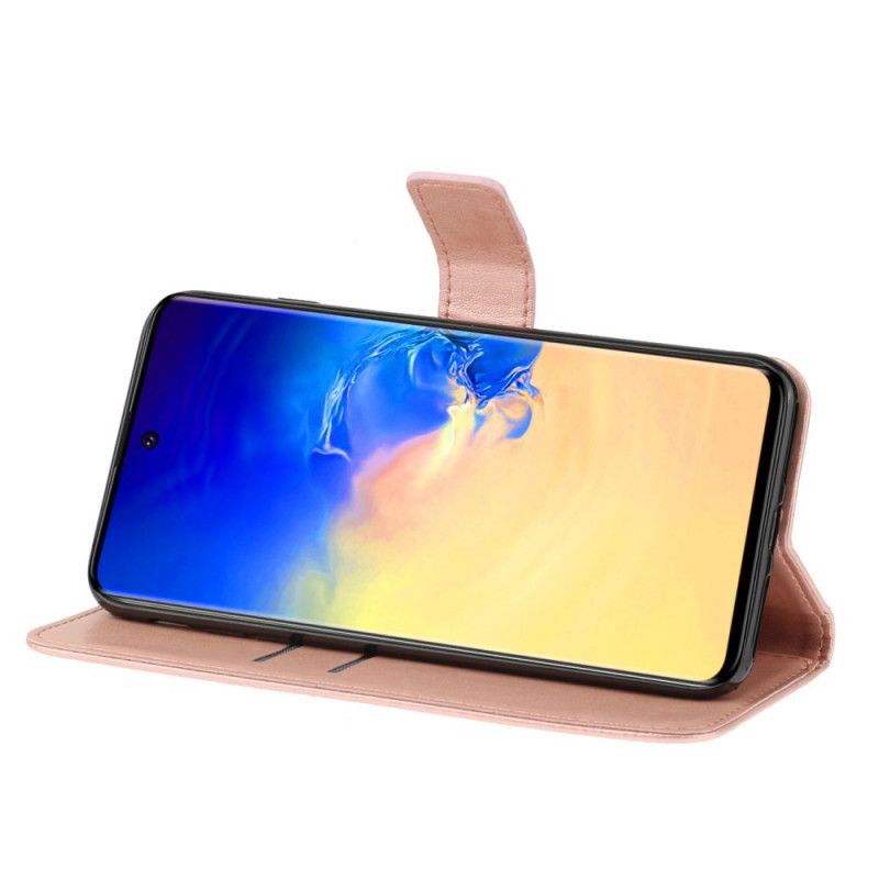 Folio Deksel for Samsung Galaxy A71 Lilla Blomstersjarm