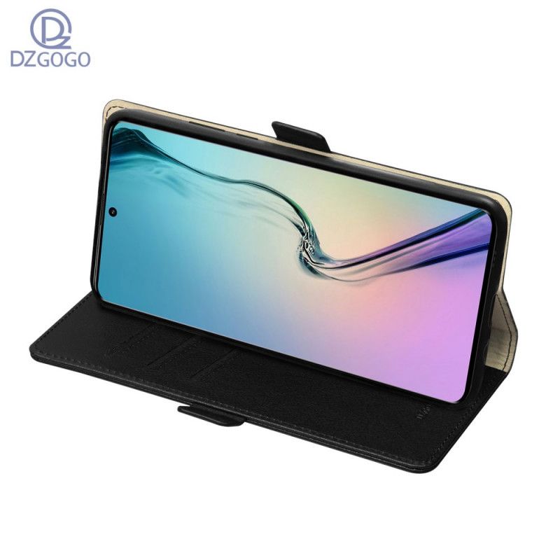 Folio Deksel for Samsung Galaxy A71 Svart Dzgogo Milo-Serien