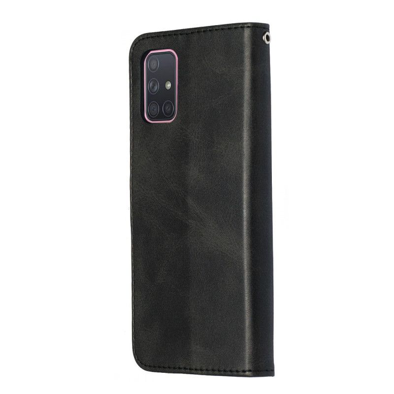 Folio Deksel for Samsung Galaxy A71 Svart Vintagepung