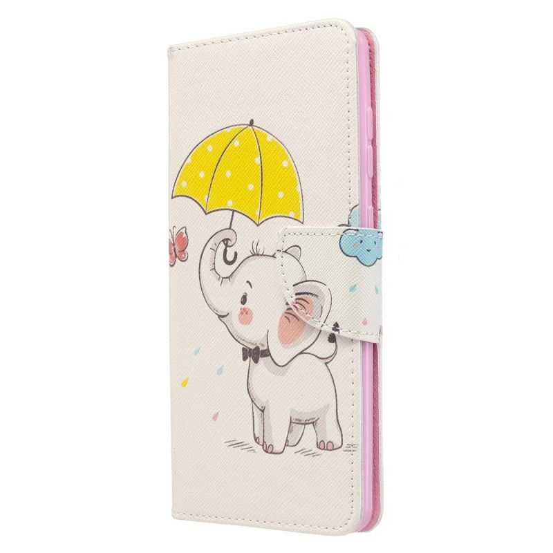 Folio Deksel Samsung Galaxy A71 Baby Elefant