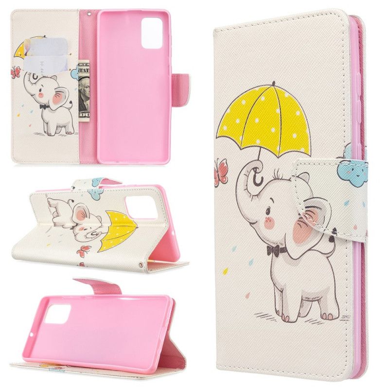 Folio Deksel Samsung Galaxy A71 Baby Elefant