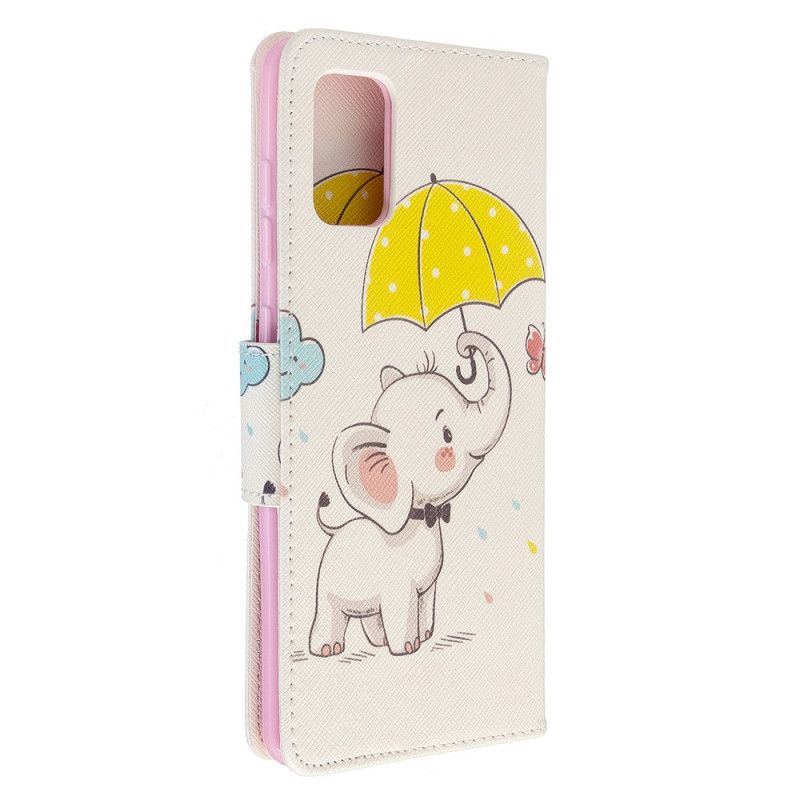 Folio Deksel Samsung Galaxy A71 Baby Elefant