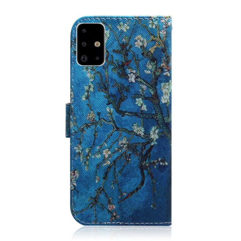 Folio Deksel Samsung Galaxy A71 Blomstrende Tregren