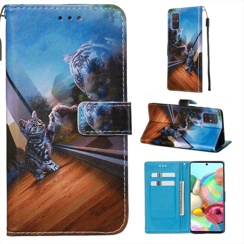 Folio Deksel Samsung Galaxy A71 Ernest Og Refleksjon Beskyttelse