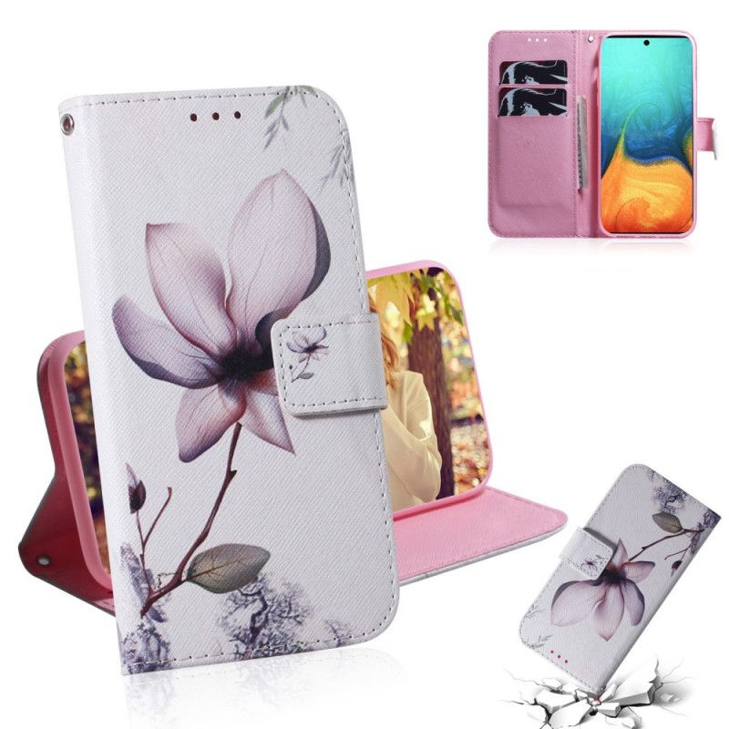 Folio Deksel Samsung Galaxy A71 Gammel Roseblomst Beskyttelse