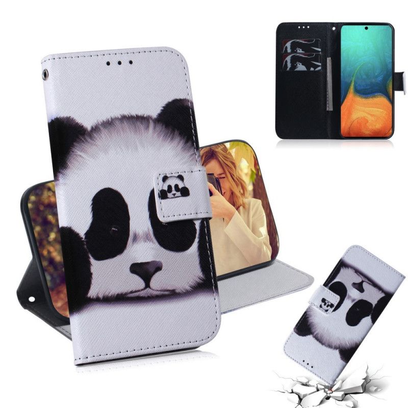 Folio Deksel Samsung Galaxy A71 Panda Ansikt